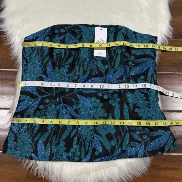 Lilly Pulitzer Women's Size 10 Lagoon Berry Brocade Camilo‎ Strapless Corset Top - Picture 3 of 10